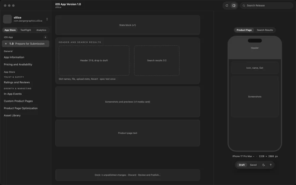 A wireframe of the header and search results, built from gray blocks.